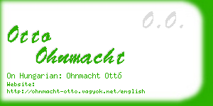 otto ohnmacht business card